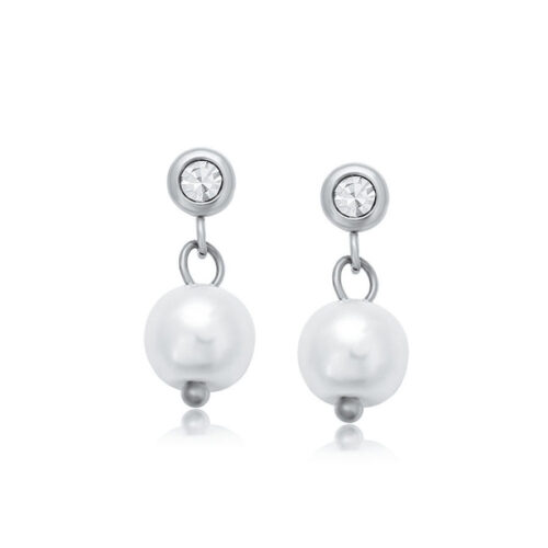 Aretes Perlas con brillantes